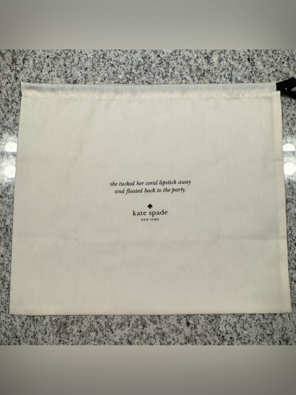 Kate Spade Cream Medium Cotton Dust Bag